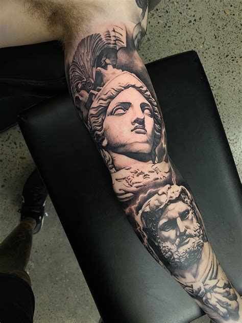 greek mythology realism tattoo.